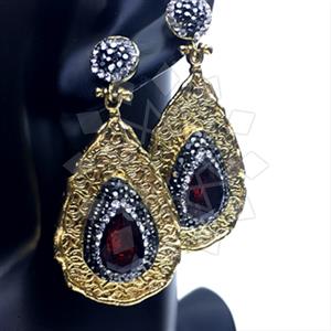 Fashion Gem and Crystals Single Drop Earrings