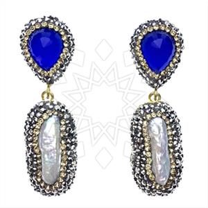 Fashion Moon and Stars Double Drop Earrings