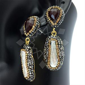 Fashion Moon and Stars Double Drop Earrings