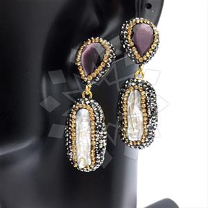 Fashion Moon and Stars Double Drop Earrings