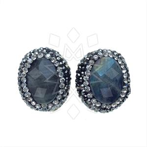 Fashion Gemstone and Crystal  Stud Earrings