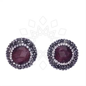 Fashion Gemstone and Crystal  Stud Earrings
