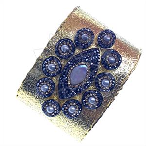 Fashion Gem and Crystals Cuff Bracelets