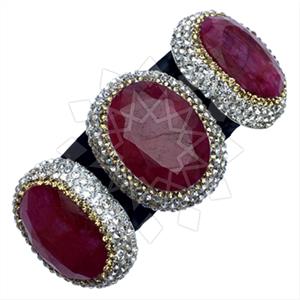 Fashion Gem and Crystals Cuff Bracelets