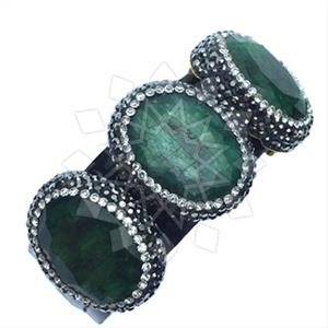 Fashion Gem and Crystals Cuff Bracelets