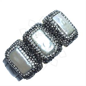 Fashion Gem and Crystals Cuff Bracelets