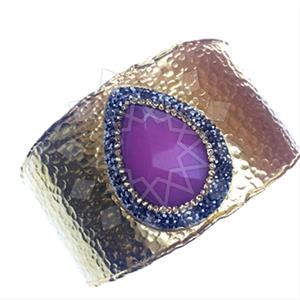 Fashion Gem and Crystals Cuff Bracelets
