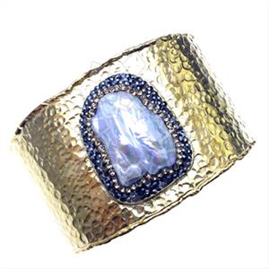 Fashion Gem and Crystals Cuff Bracelets