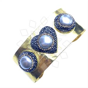 Fashion Gem and Crystals Cuff Bracelets