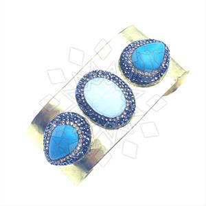 Fashion Gem and Crystals Cuff Bracelets