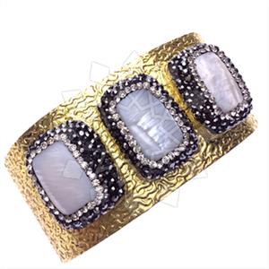 Fashion Gem and Crystals Cuff Bracelets