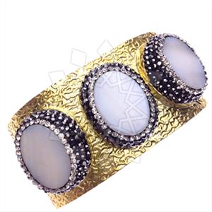 Fashion Gem and Crystals Cuff Bracelets