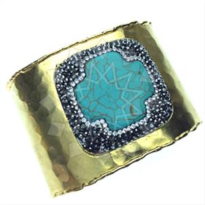 Fashion Gem and Crystals Cuff Bracelets
