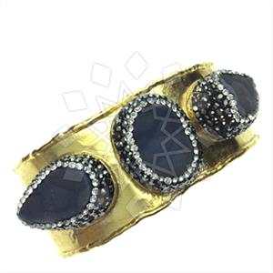 Fashion Gem and Crystals Cuff Bracelets