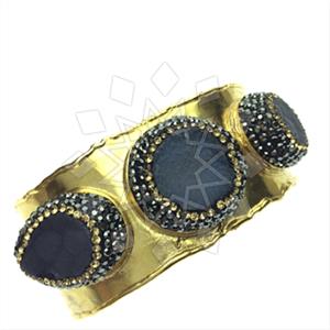 Fashion Gem and Crystals Cuff Bracelets