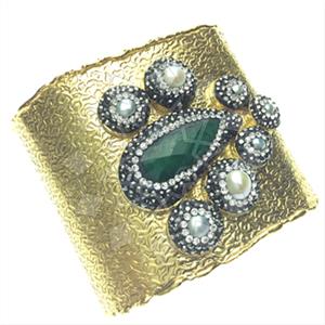 Fashion Gem and Crystals Cuff Bracelets