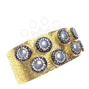 Fashion Gem and Crystals Cuff Bracelets