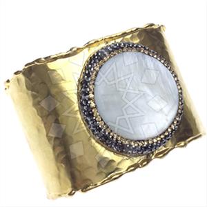 Fashion Gem and Crystals Cuff Bracelets