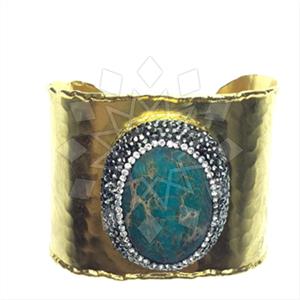 Fashion Gem and Crystals Cuff Bracelets