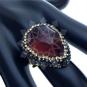 Fashion Cats Eye Gem and Crystal  Gemstone Rings