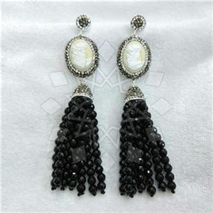 Fashion Gem and Crystals Tassel Earring
