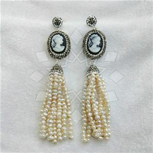 Fashion Gem and Crystals Tassel Earring