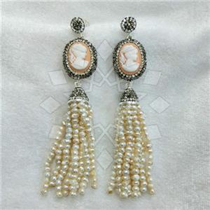Fashion Gem and Crystals Tassel Earring