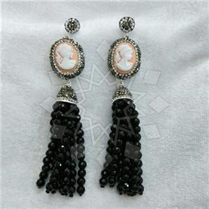 Fashion Gem and Crystals Tassel Earring