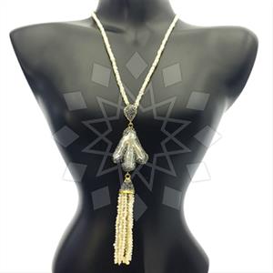 Fashion Gem and Crystals Tassel Necklace