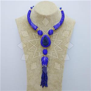 Fashion Gem and Crystals Tassel Necklace