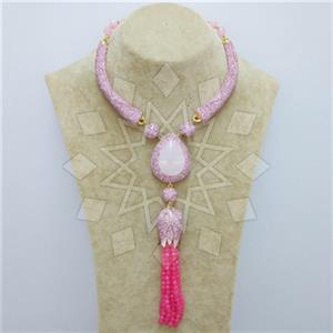 Fashion Gem and Crystals Tassel Necklace