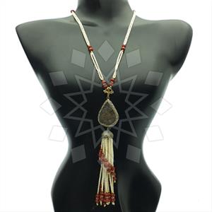 Fashion Gem and Crystals Tassel Necklace