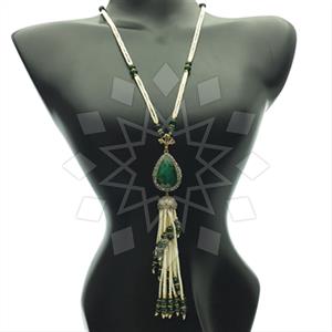 Fashion Gem and Crystals Tassel Necklace