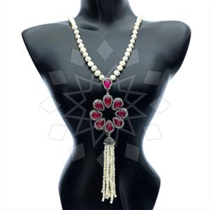 Fashion Gem and Crystals Tassel Necklace