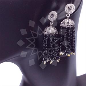 925 Sterling Silver Beaded  Tassel Earring