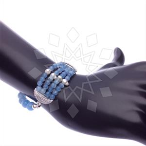 925 Sterling Silver Beaded  Beaded Bracelet