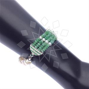 925 Sterling Silver Beaded  Beaded Bracelet