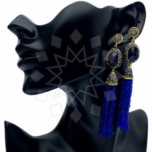 Fashion Gem and Crystals Tassel Earring