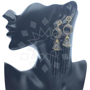 Fashion Gem and Crystals Tassel Earring