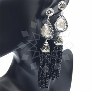 Fashion Gem and Crystals Tassel Earring