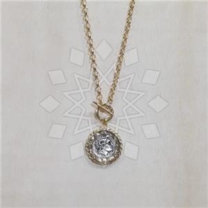 Fashion Geometric Metal and Chain Necklace