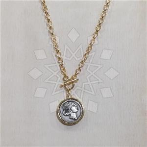 Fashion Handmade Artisan Brass  Metal and Chain Necklace