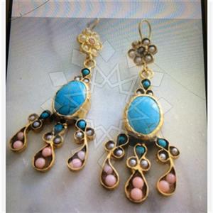 Fashion Handmade Artisan Brass  Statement Earring