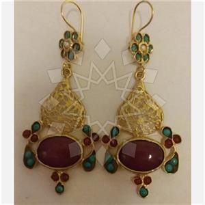 Fashion Handmade Artisan Brass  Statement Earring