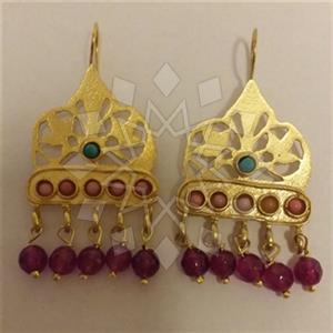 Fashion Handmade Artisan Brass  Statement Earring