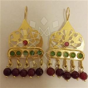 Fashion Handmade Artisan Brass  Statement Earring