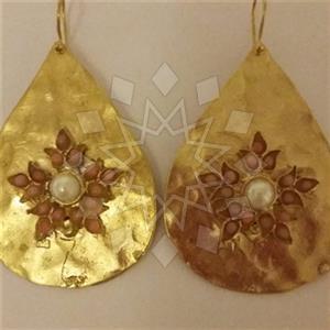 Fashion Handmade Artisan Brass  Statement Earring