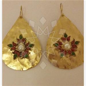 Fashion Handmade Artisan Brass  Statement Earring