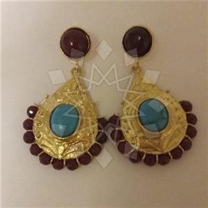 Fashion Handmade Artisan Brass  Statement Earring