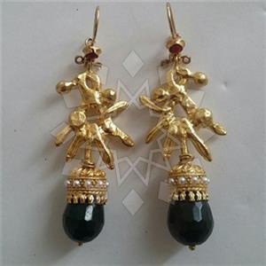 Fashion Handmade Artisan Brass  Statement Earring